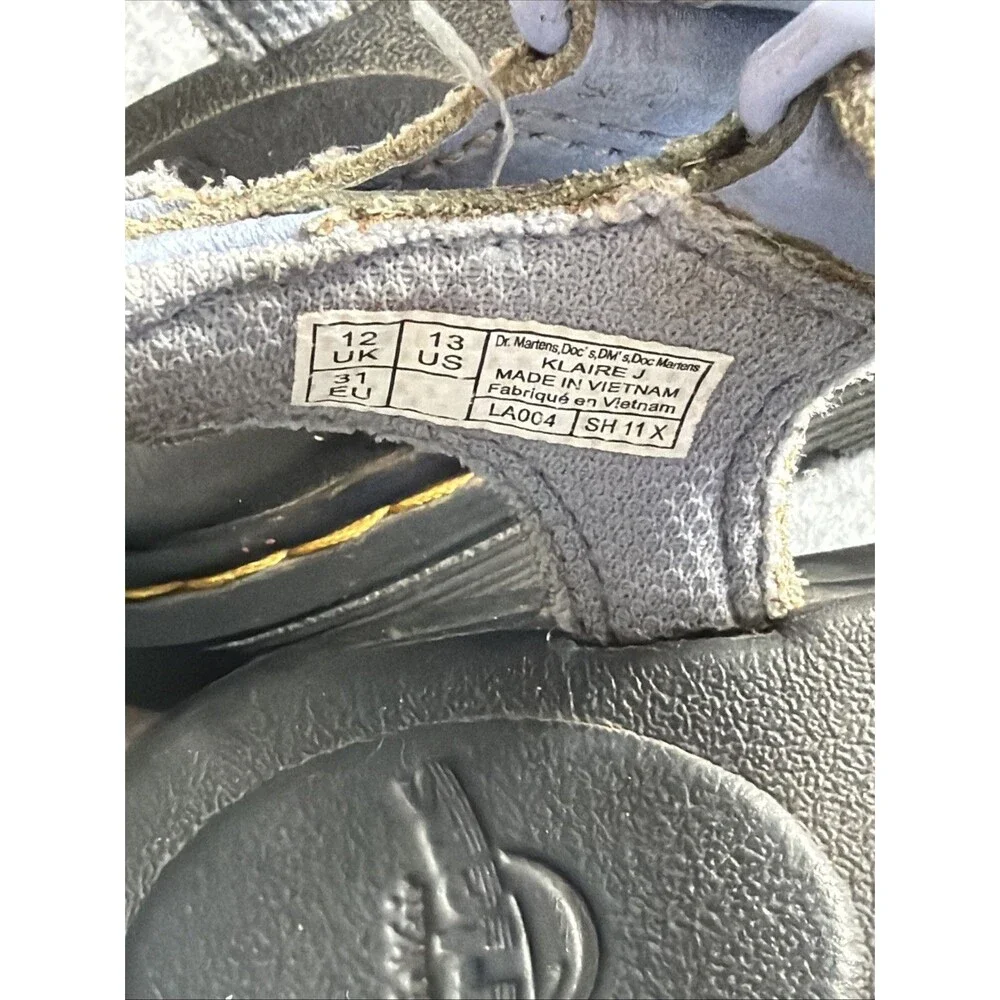 Dr. Martens Air Wair Blue Leather Sandal Youth Size 13 US/ EU 31 Klaire J